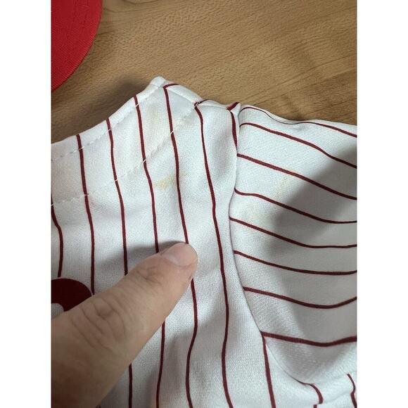 Build A Bear Phillies Baseball Player Outfit Uniform With Red Baseball Cap - Picture 6 of 9